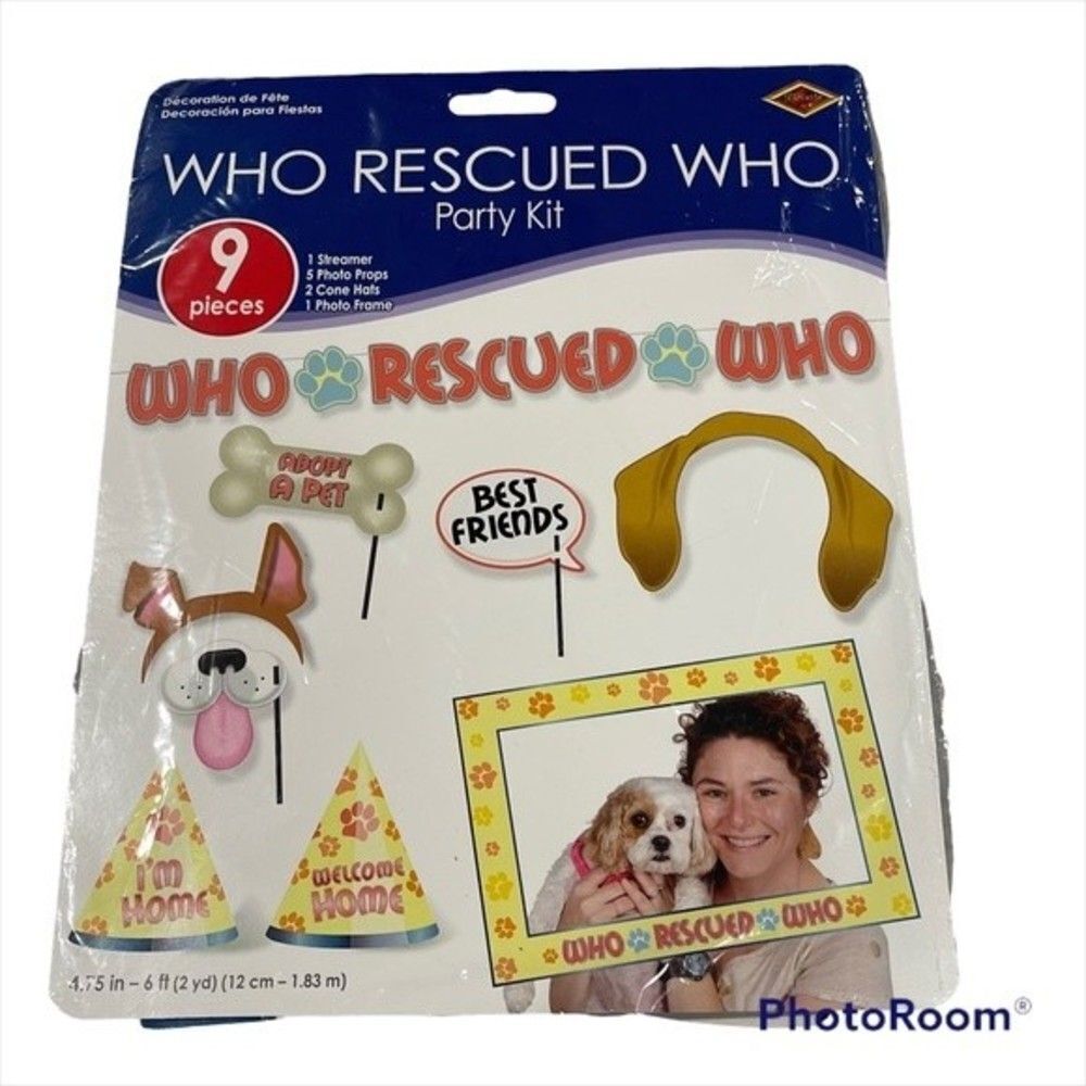 The Beistle Company Who Rescued Who Dog Adoption Party Decorating Kit